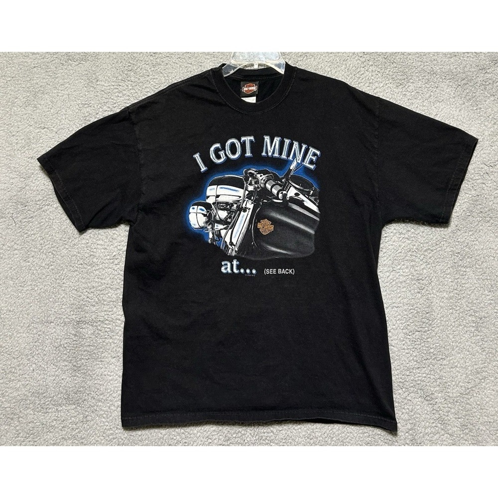 Vintage 2002 Harley Davidson I Got Mine At... Chads Ford PA Biker Shirt Sz XL